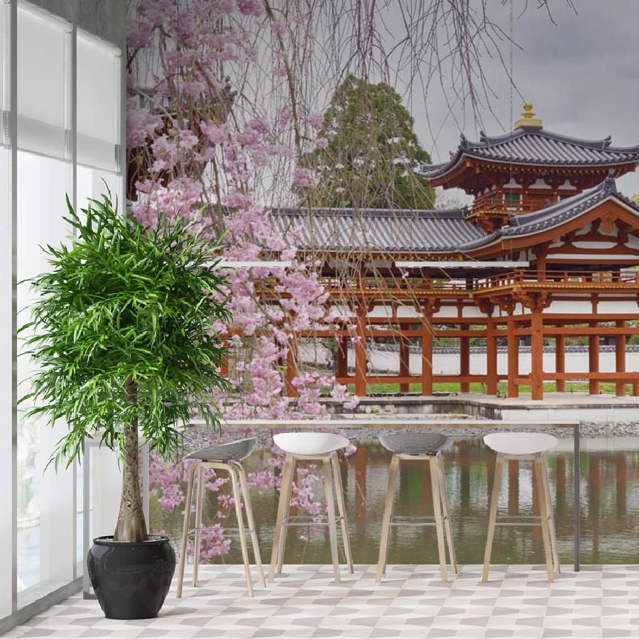 фотообои удивительный сад храма киото в японии 10-017