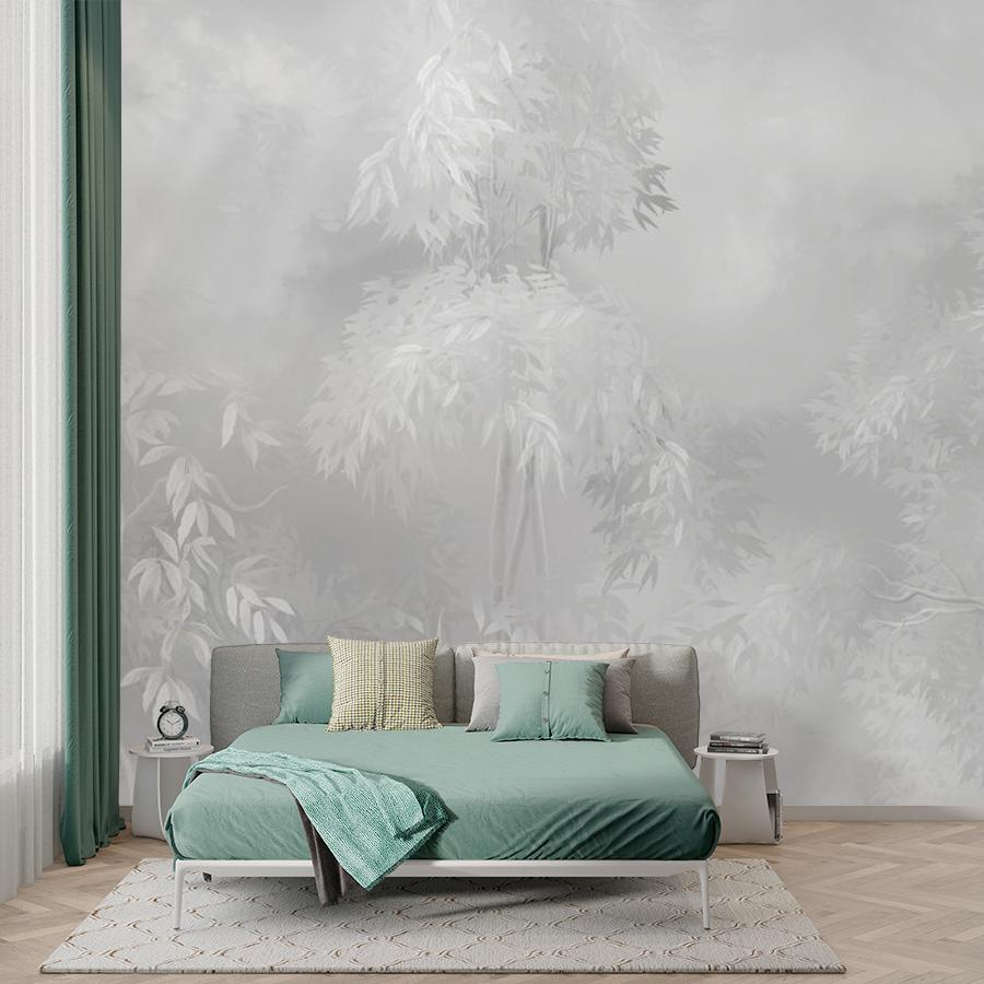 фотообои деревья в дымке серые 13-1116