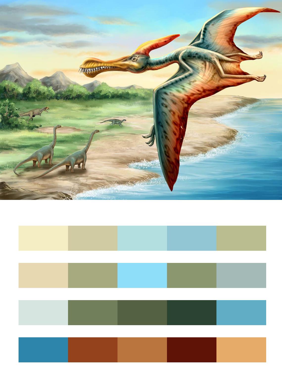 Динозавр Птеродактиль цвета