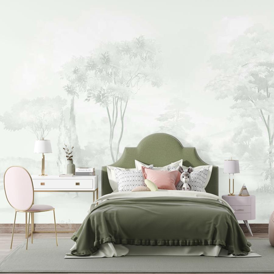 фотообои лес фоновый оливковый 13-1070