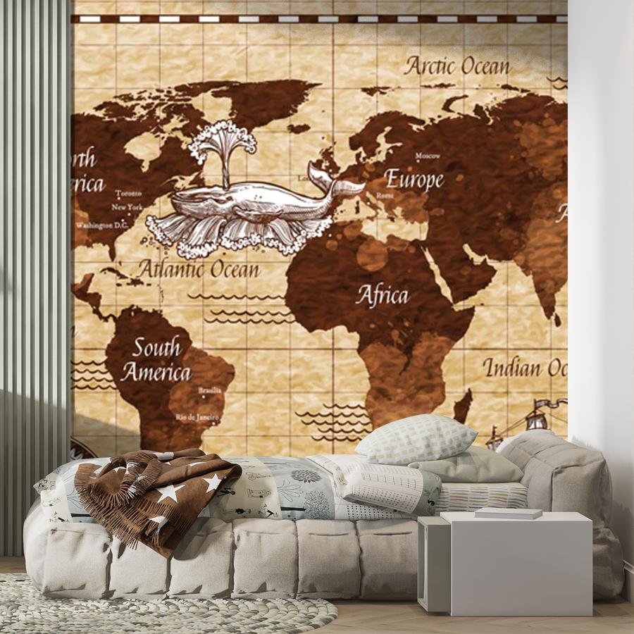 фотообои карта мира старинная 12-983 фотообои карта мира старинная 12-983