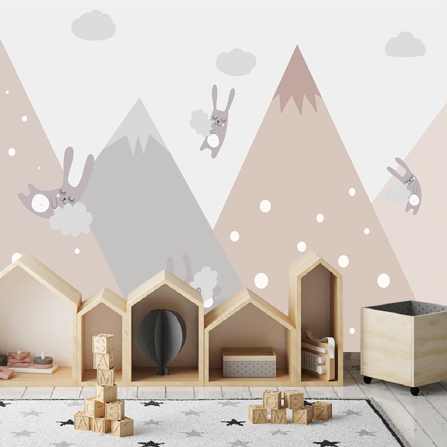 фотообои зайчики в горах 14-041