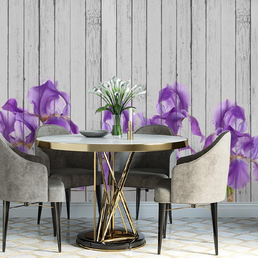 фотообои светло сиреневые ирисы 10-011