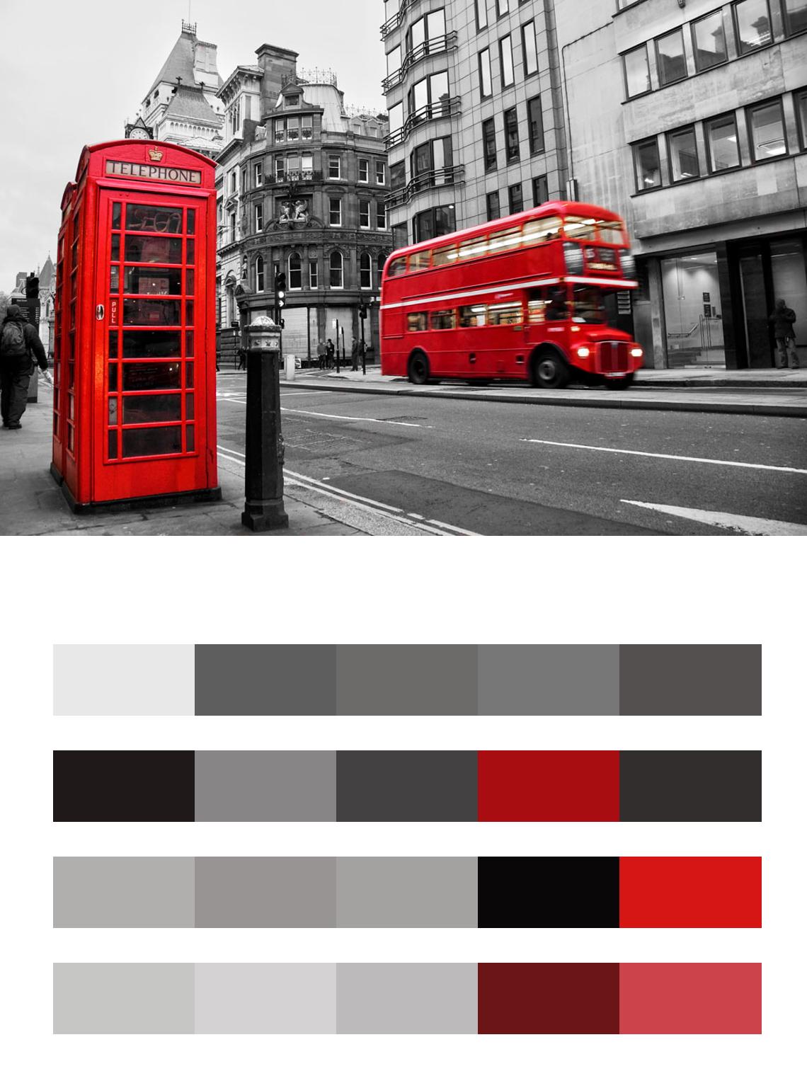 Телефонная будка буднего Лондона цвета