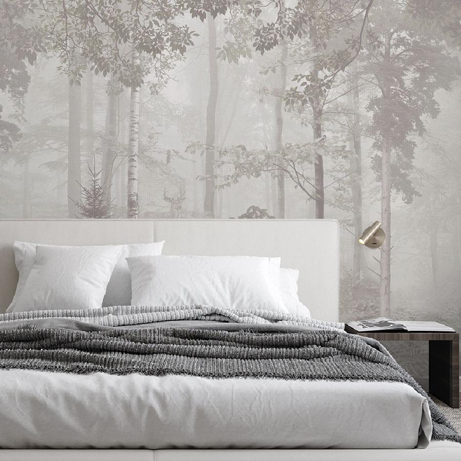 фотообои олень в туманном лесу 14-888