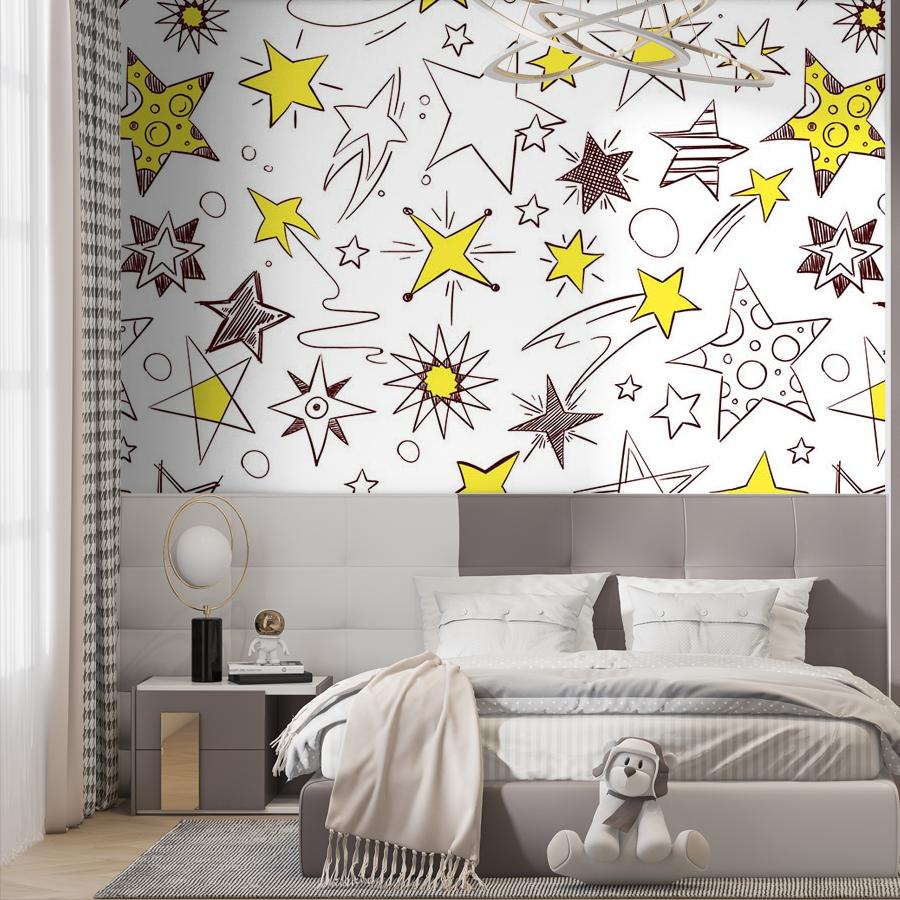 фотообои звездочки желтые 12-703