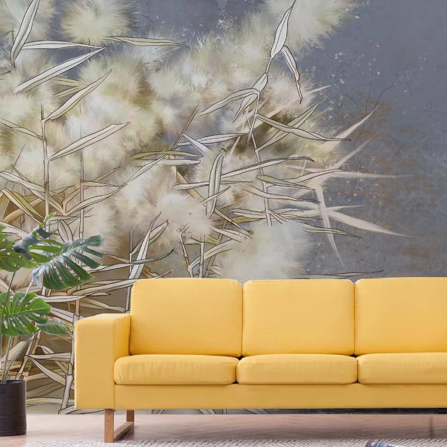 фотообои белый камыш 10-956