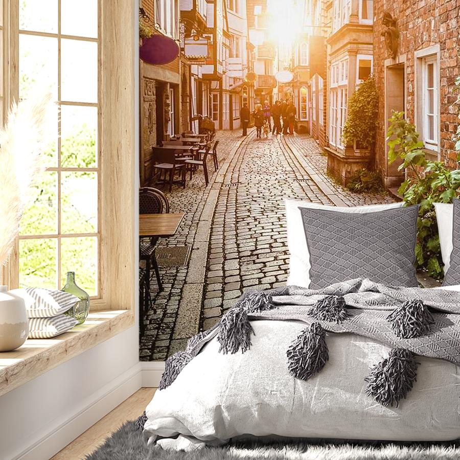 фотообои улочка старинная 3д 9-1791 фотообои улочка старинная 3д 9-1791