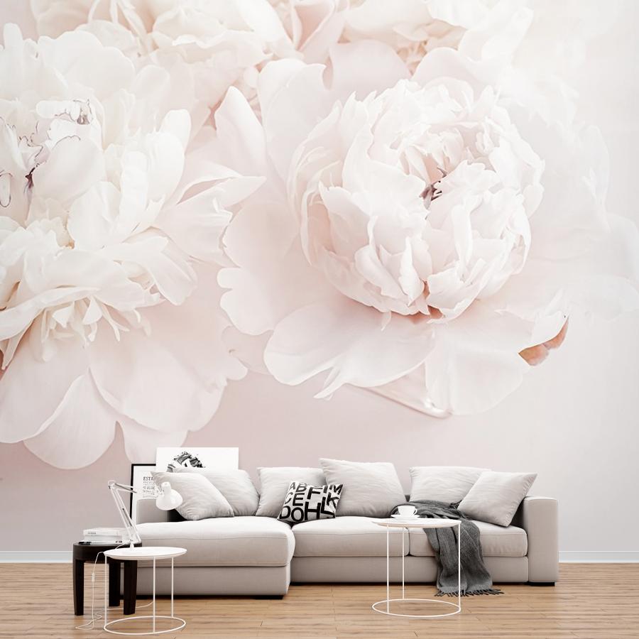 фотообои пионы светлые 3д 9-2034