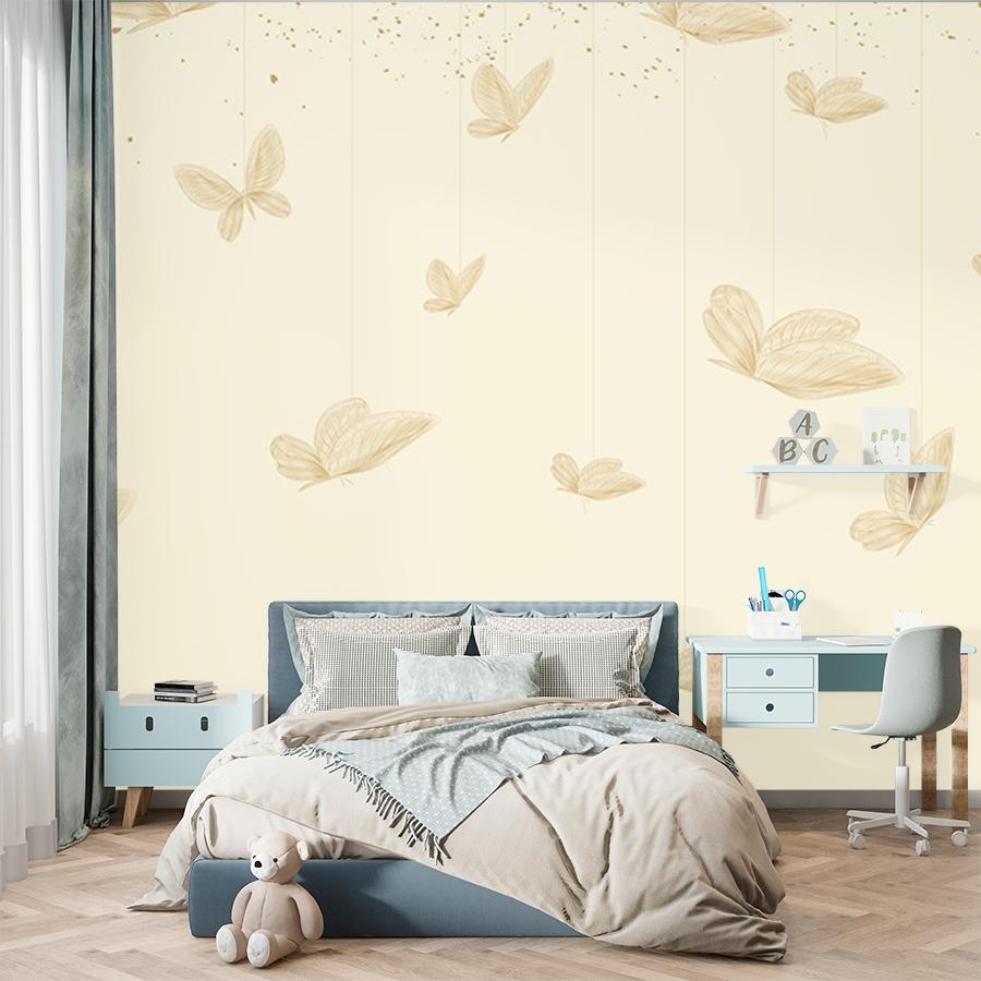 фотообои бабочки золотые 9-2111