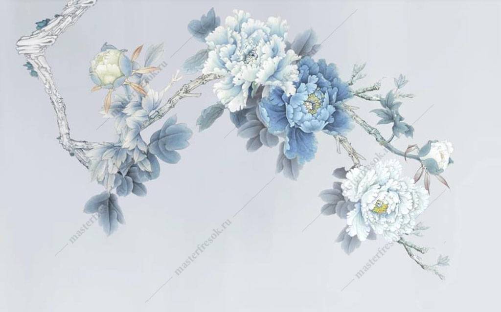 Фотообои Синие цветы