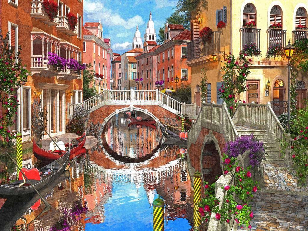 Фотообои Венеция в цветах