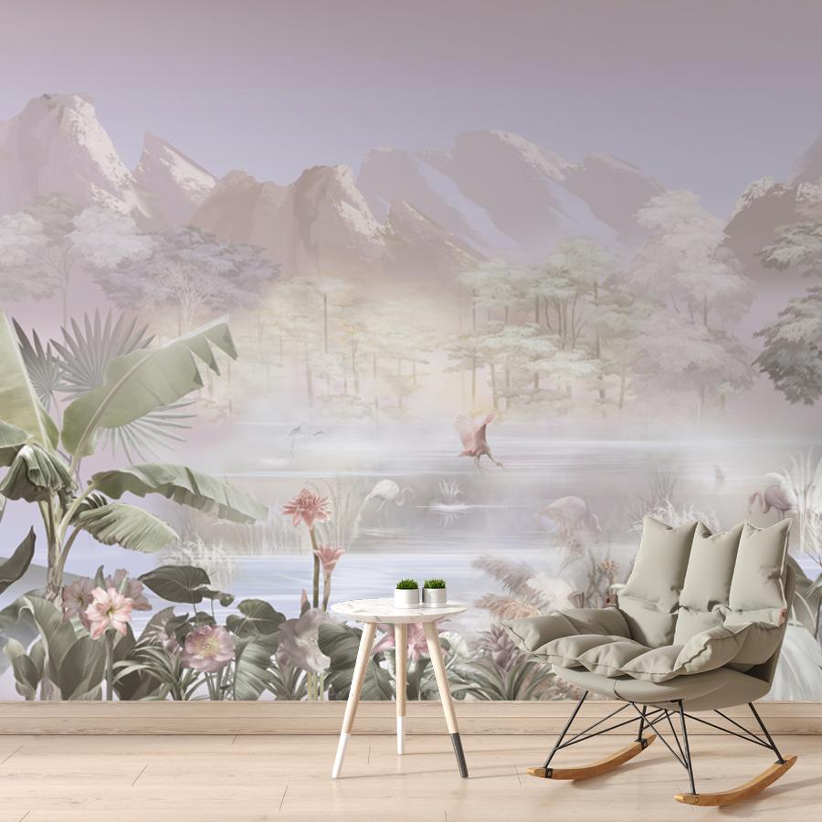 фотообои тропический лес с облаками