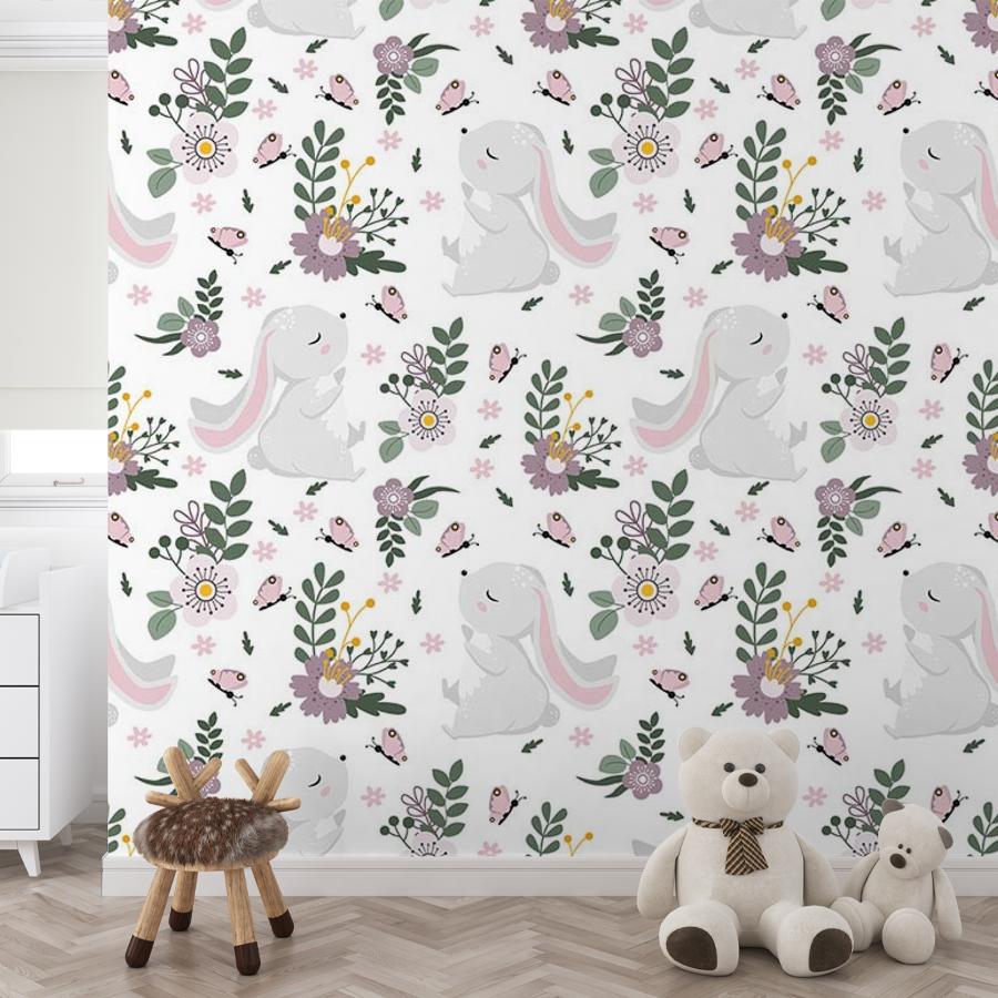 Фотообои и фотообои милые зайки 12-690