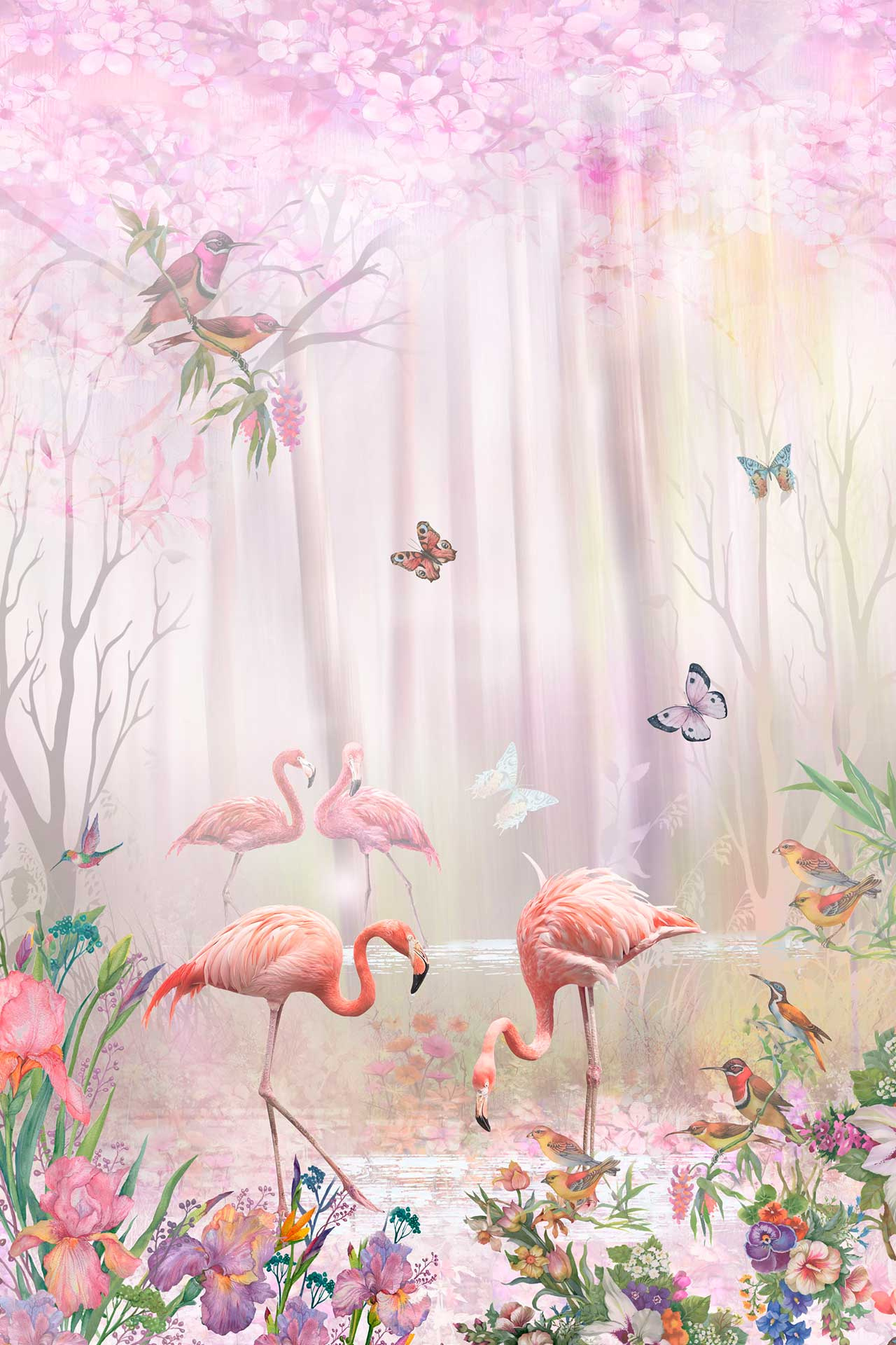 Раскраска Розовый фламинго