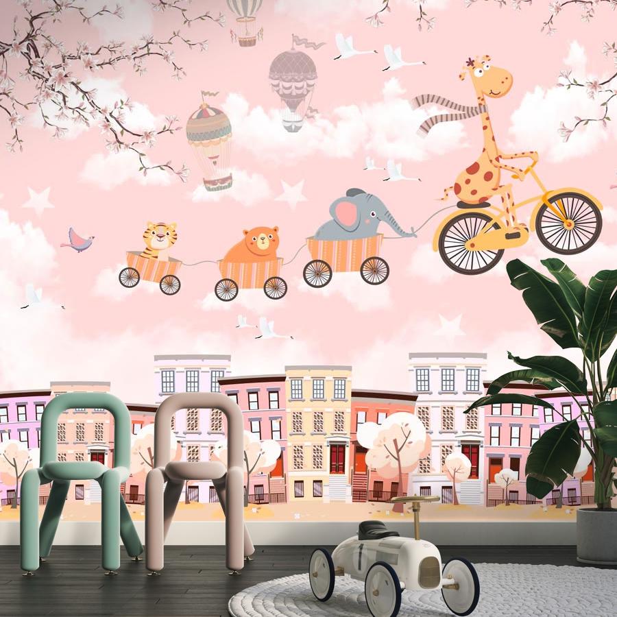 фотообои животные на велосипеде 12-1175