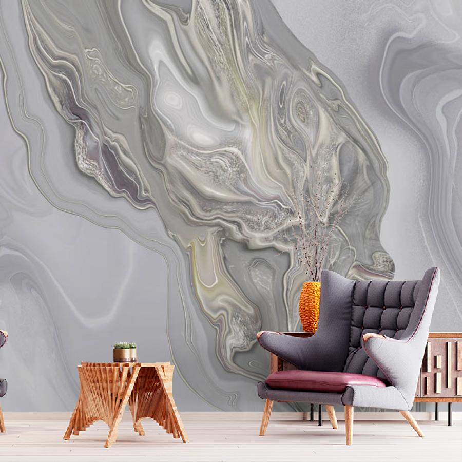 фотообои флюид арт серый хит 13-609