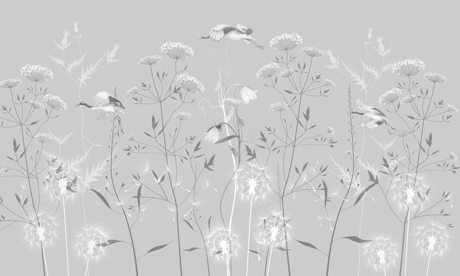 фотообои полевые цветы светлые 13-691