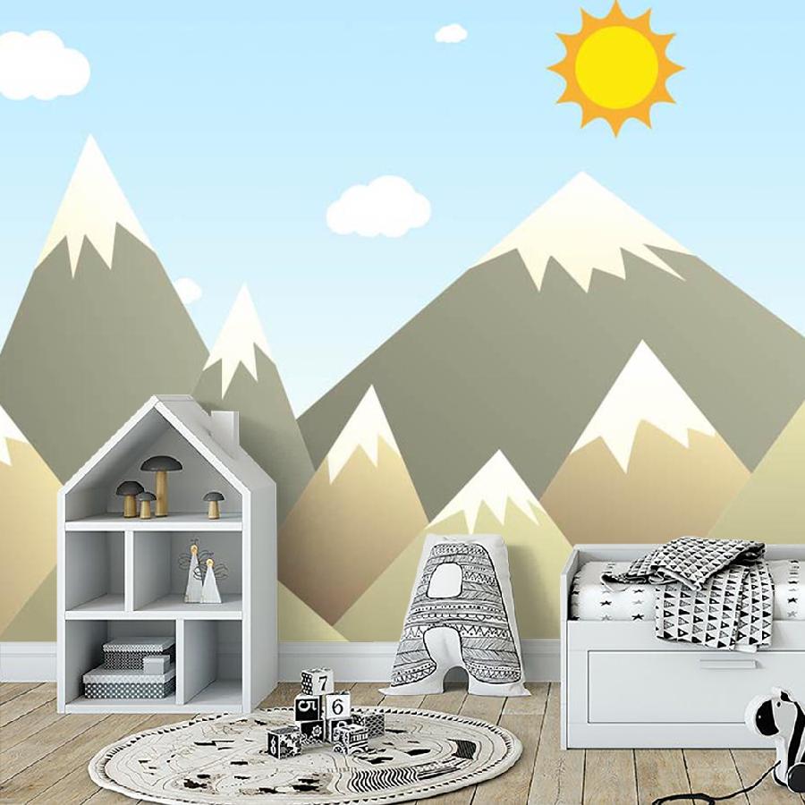 фотообои горы 3д зеленые 12-844