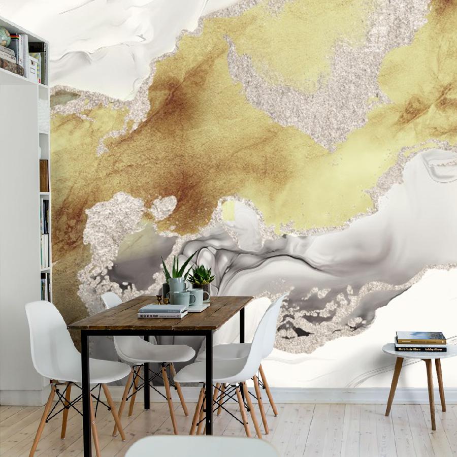 фотообои мрамор золотой 14-1116