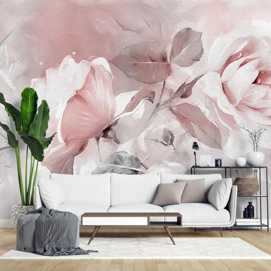 фотообои акварельные 3d розы 9-1680