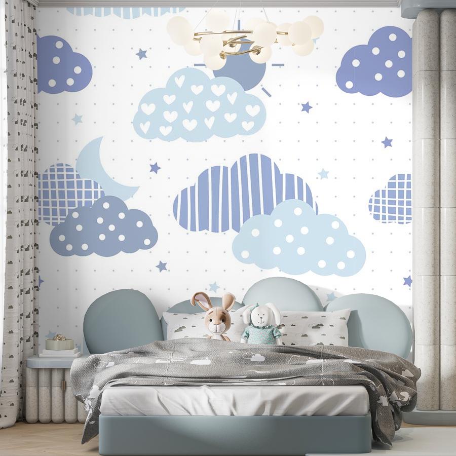 Фотообои и фотообои облака голубые 12-760