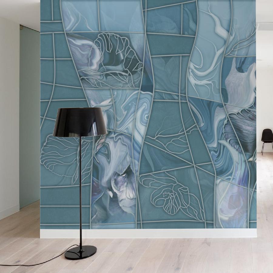 фотообои мятная абстракция 13-107