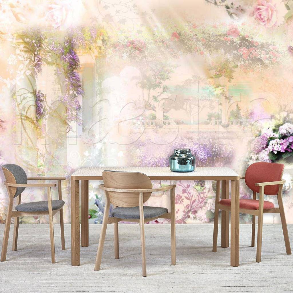 цветочная абстракция с колоннами 6-035