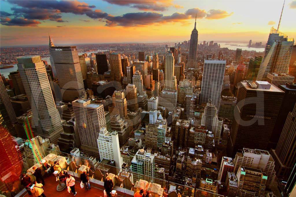 Фотообои Вид на красивый мегаполис сверху