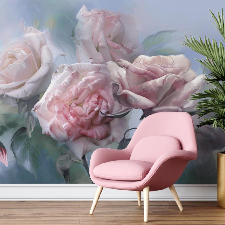 фотообои розы на голубом фоне 13-265 фотообои розы на голубом фоне 13-265