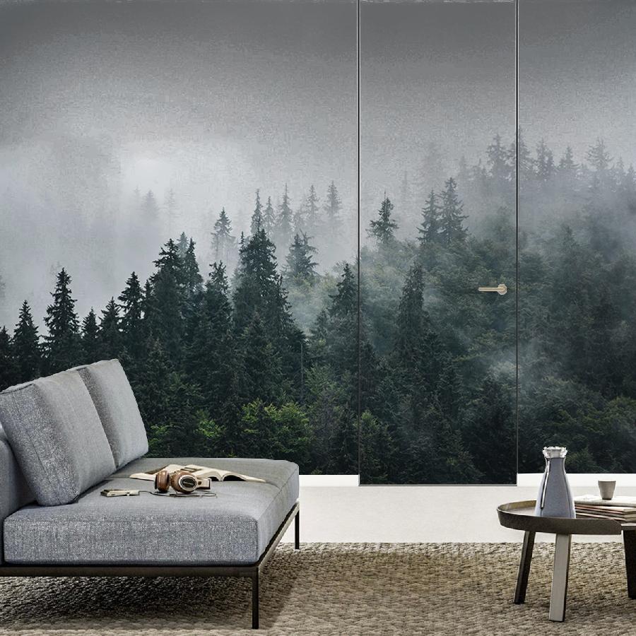 фотообои лес туманный утром 9-1859