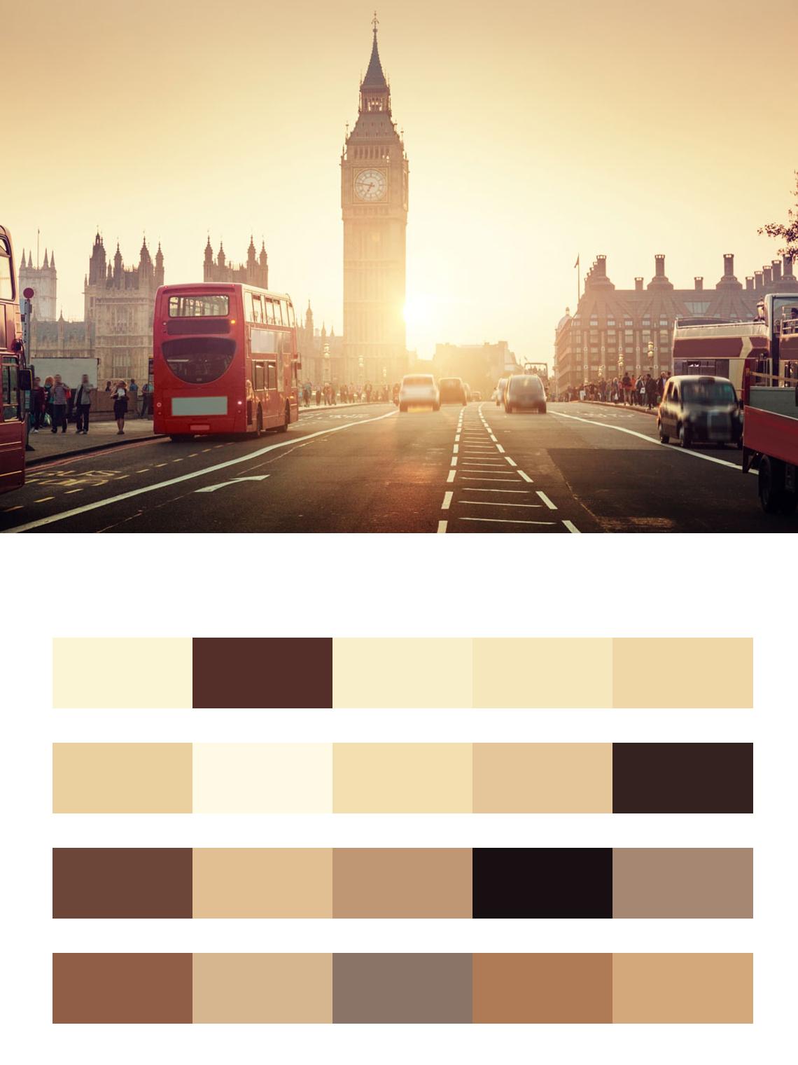 Лондон утренний цвета