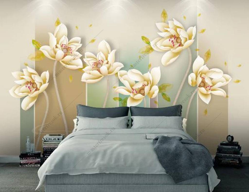 магнолия на стене 15-964