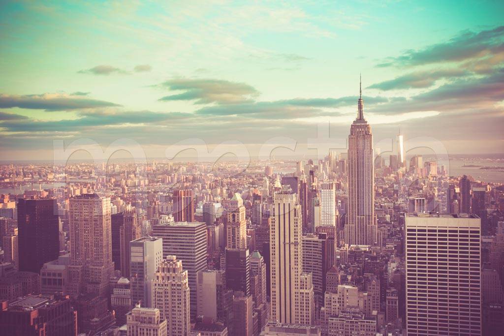 Фотообои Красивое небо над Нью Йорком