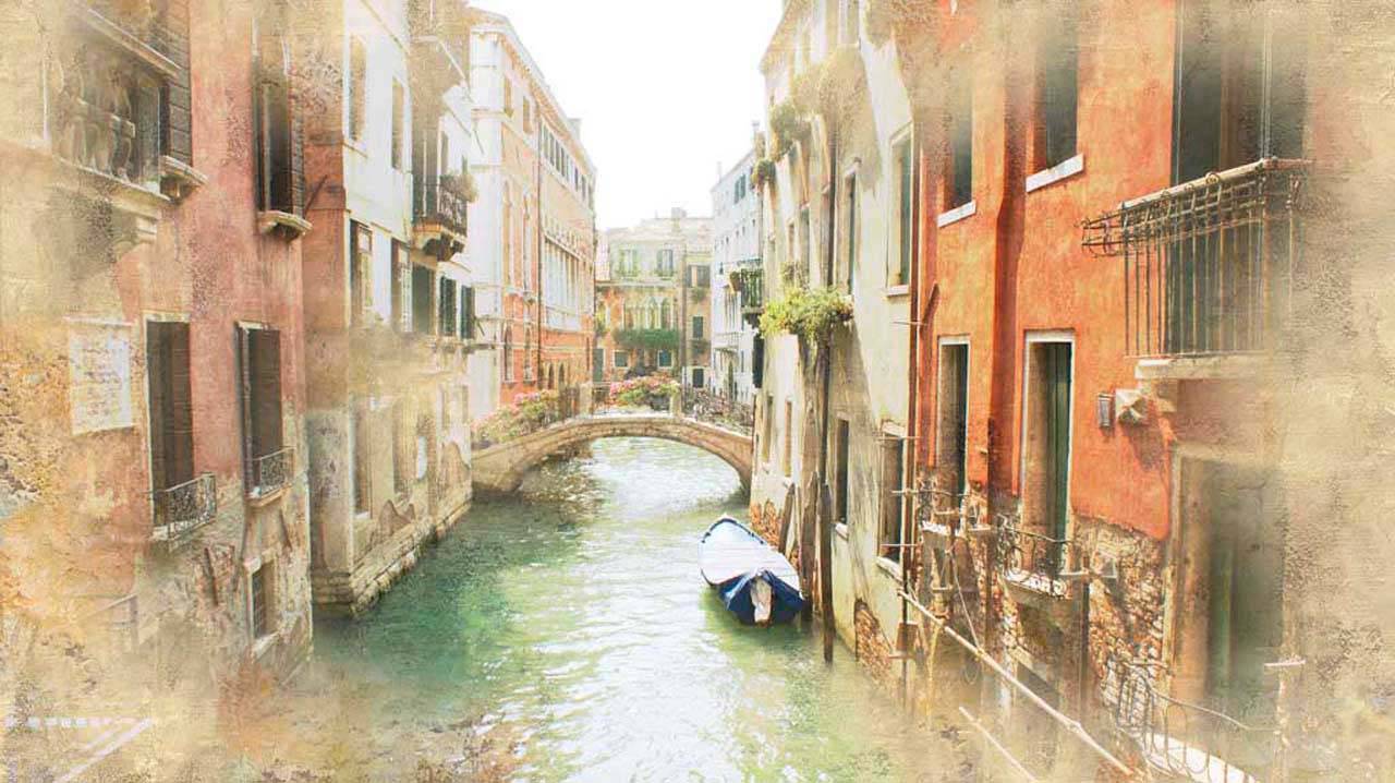 фотообои каналы венеции туманным утром 11-089