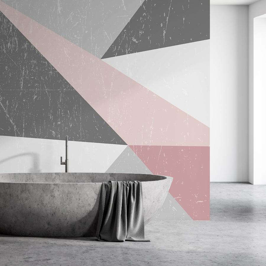 фотообои розовые треугольники 9-1496