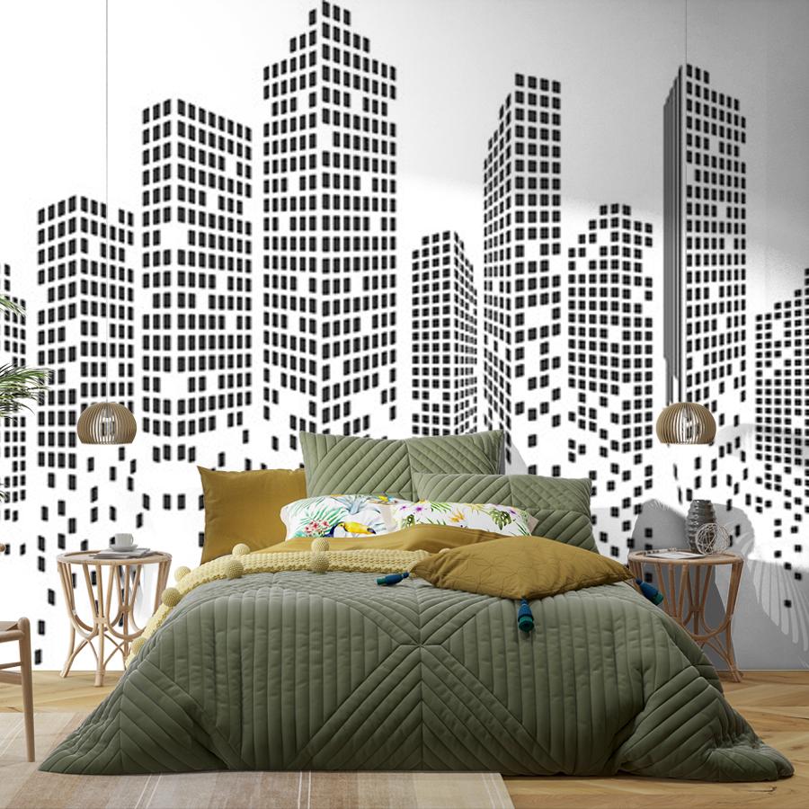 фотообои город 3д белый 9-1937