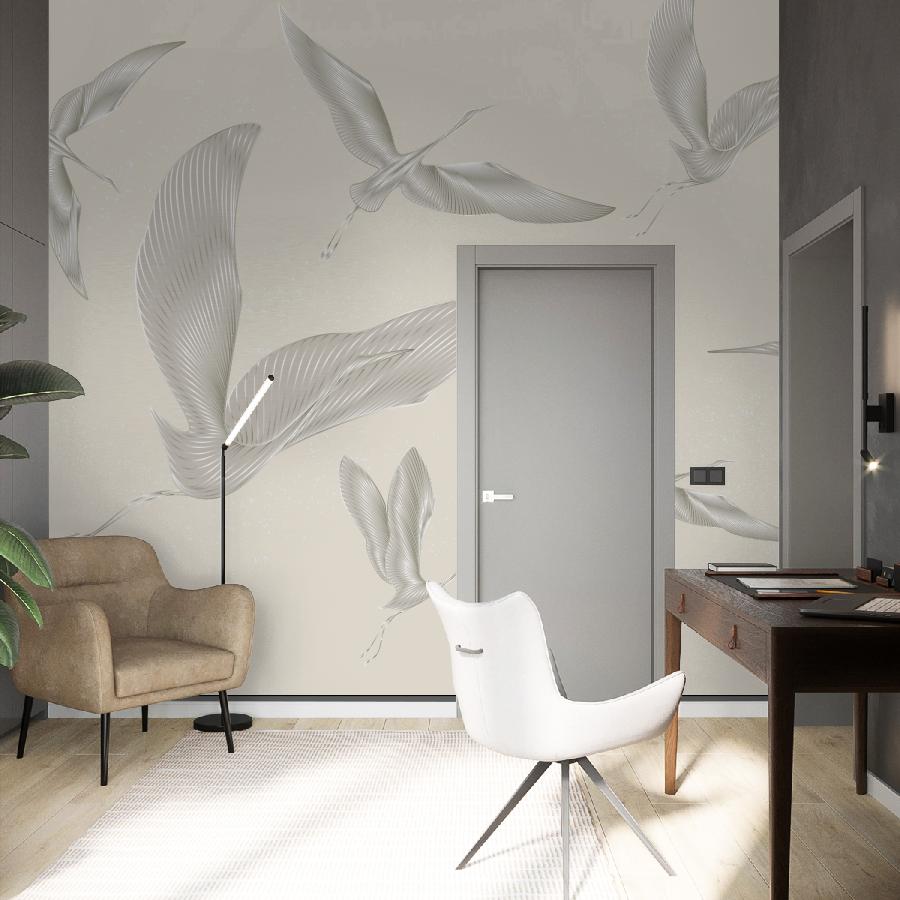 фотообои журавли летят 14-1245