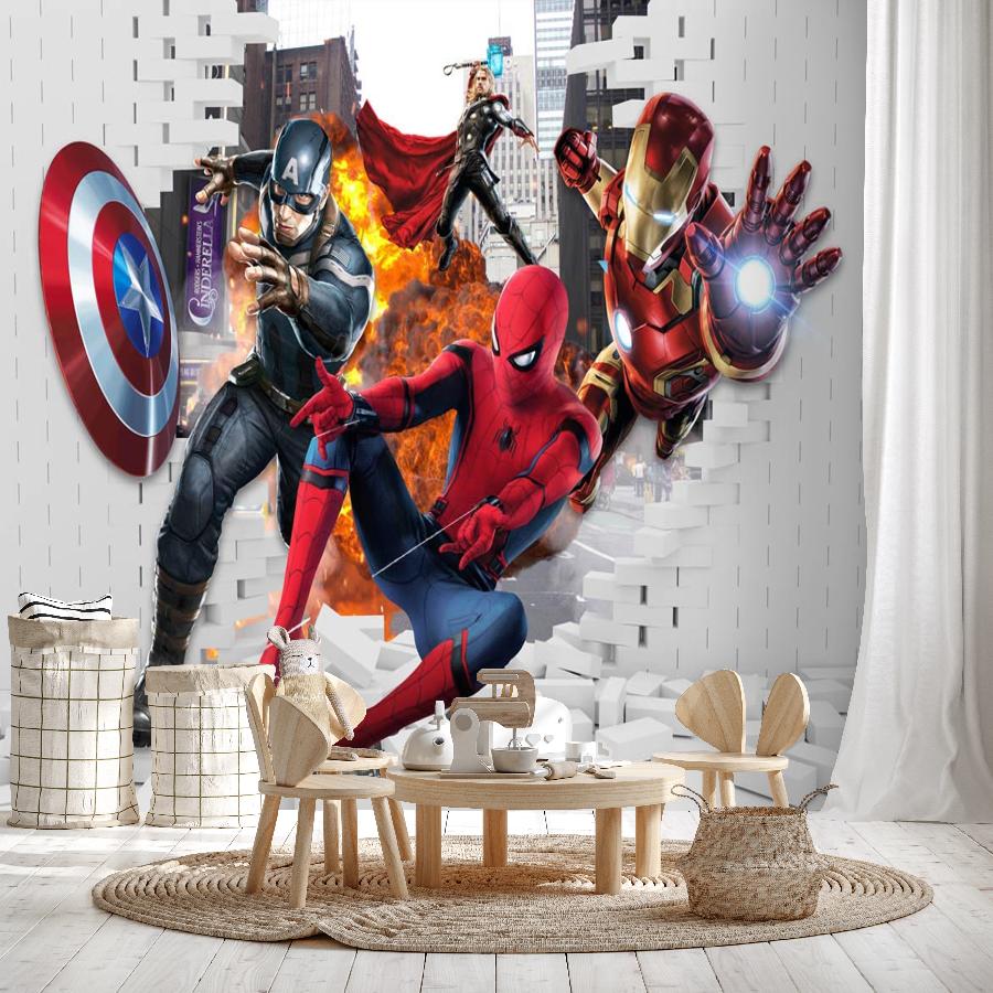 фотообои супергерои из стены 12-1304 фотообои супергерои из стены 12-1304