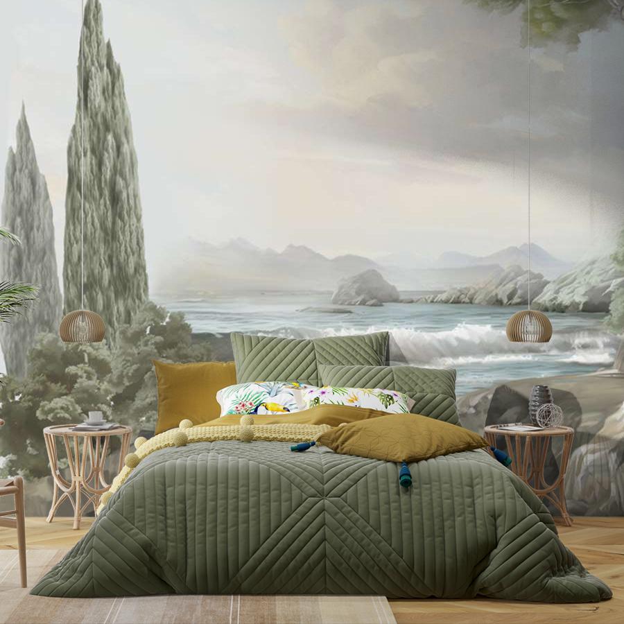 фотообои пейзаж итальянский с морем