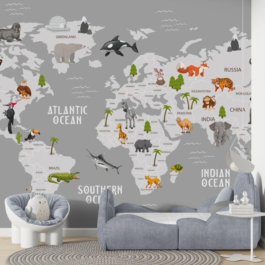 фотообои карта мира стильная 12-774