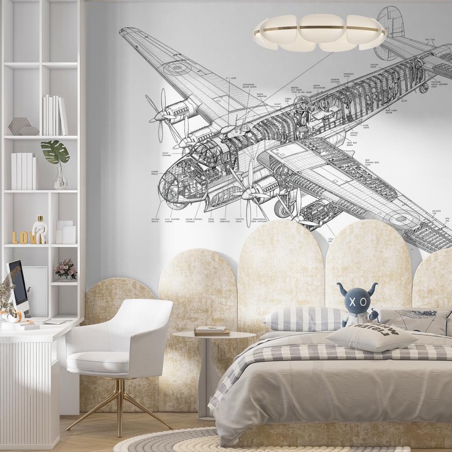 фотообои схема самолета 12-1302