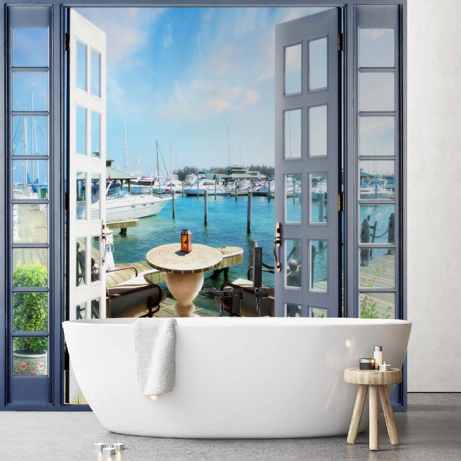 фотообои балкон с видом на канал 19-0074