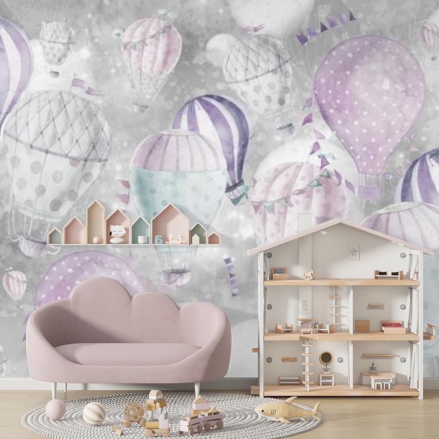 фотообои воздушные шары акварель 12-1443