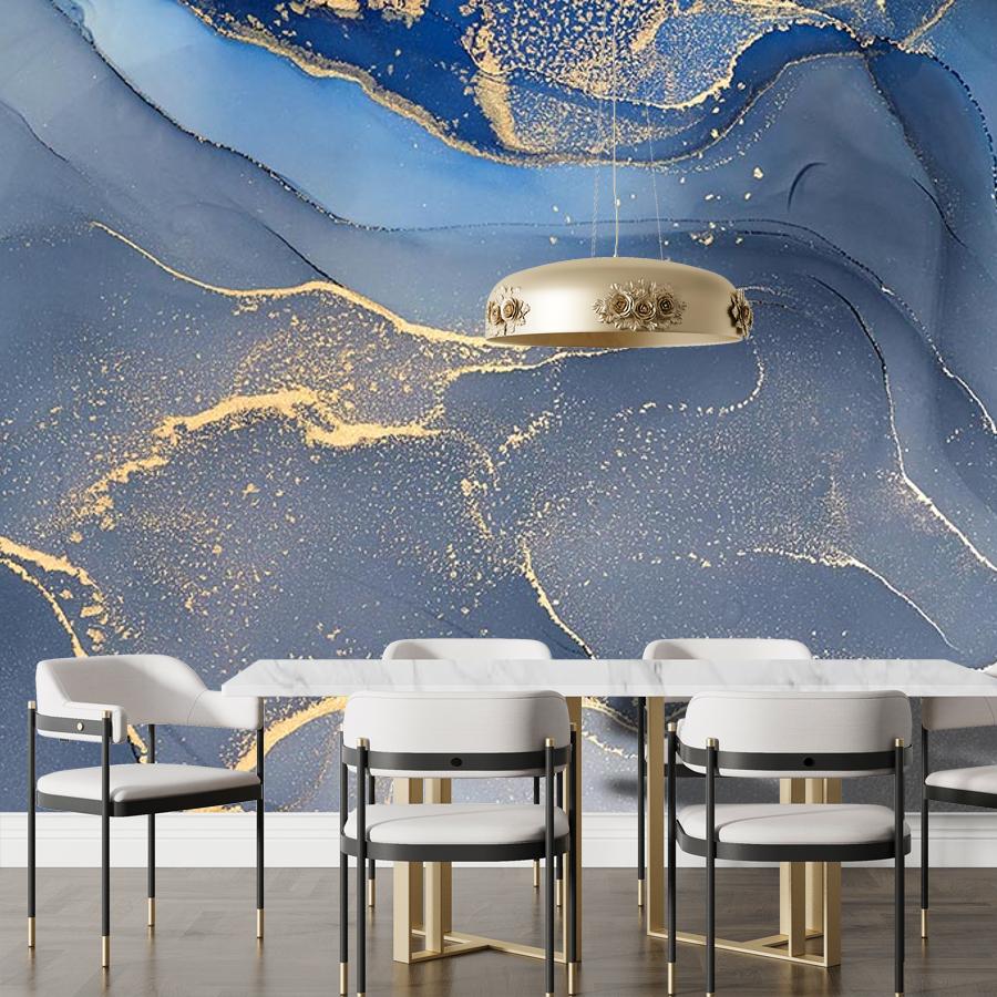 фотообои флюид арт синяя акварель 9-1054