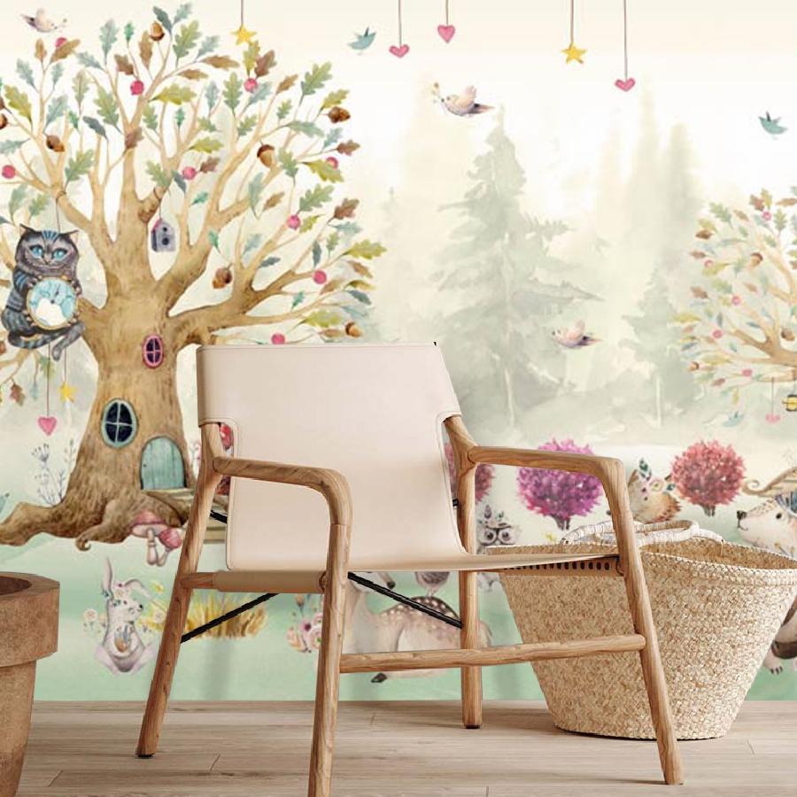 фотообои красочный лес с животными 14-254 фотообои красочный лес с животными 14-254