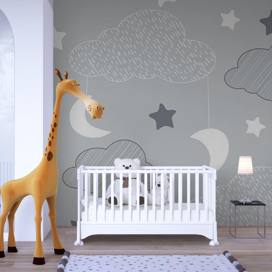 Фотообои и фотообои облака серые 12-710