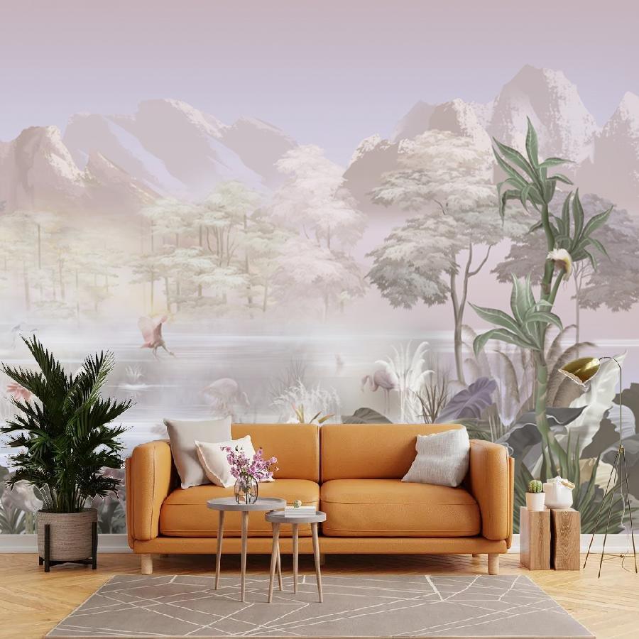 фотообои тропический лес с облаками