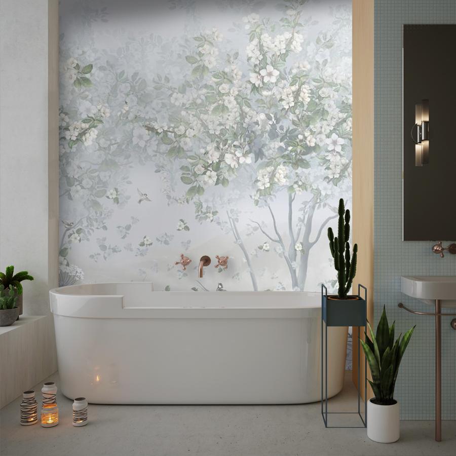 фотообои лес светлый зеленый 13-709