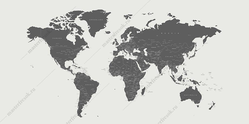 Фотообои Векторная карта мира